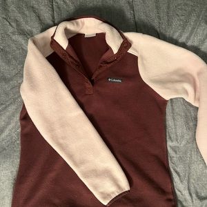 Dark Magenta and Light Pink Button Up Jacket Columbia